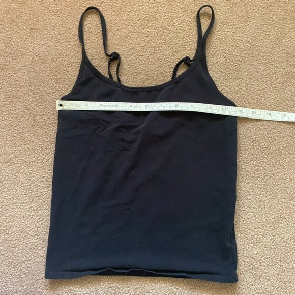 Organic Basics Core Singlet Women's S Black Sleeveless Tank Cropped Camisole - Picture 4 of 8